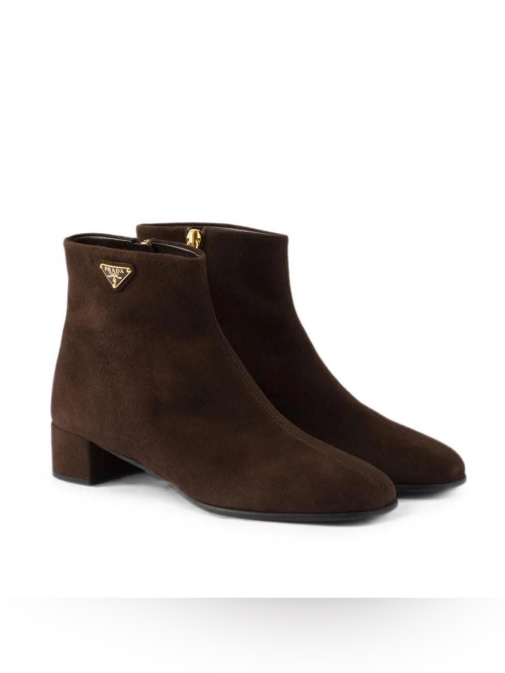 NWB Prada Suede Ankle Boots Brown Womens Size 37.5 - Brown - $1,790.00 - 37.5